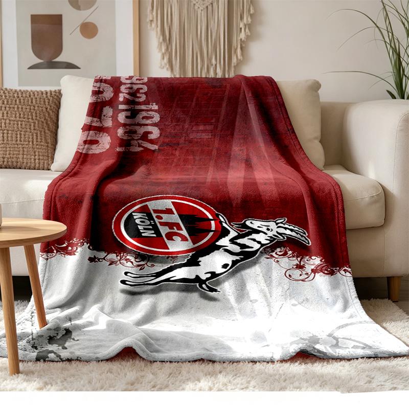 FC Cologne  Soft and comfortable flannel Suitable for sofas living rooms outdoor camping travel and also makes a great anniversary gif