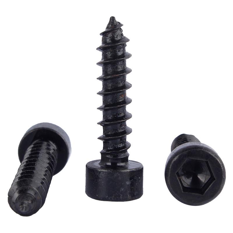 Grade 8.8 High Strength Black Hex Socket Self-Tapping Screw M2*M6 with Cylindrical Head