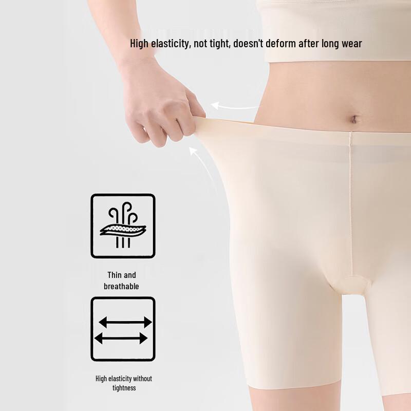 Women's Seamless Ice Silk Safety Shorts 2-Pack