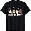 Halloween TShirt  Funny Chick or Treat Graphic Tee with Ghostface  Pumpkin  Soft Breathable Shirt for Men Women