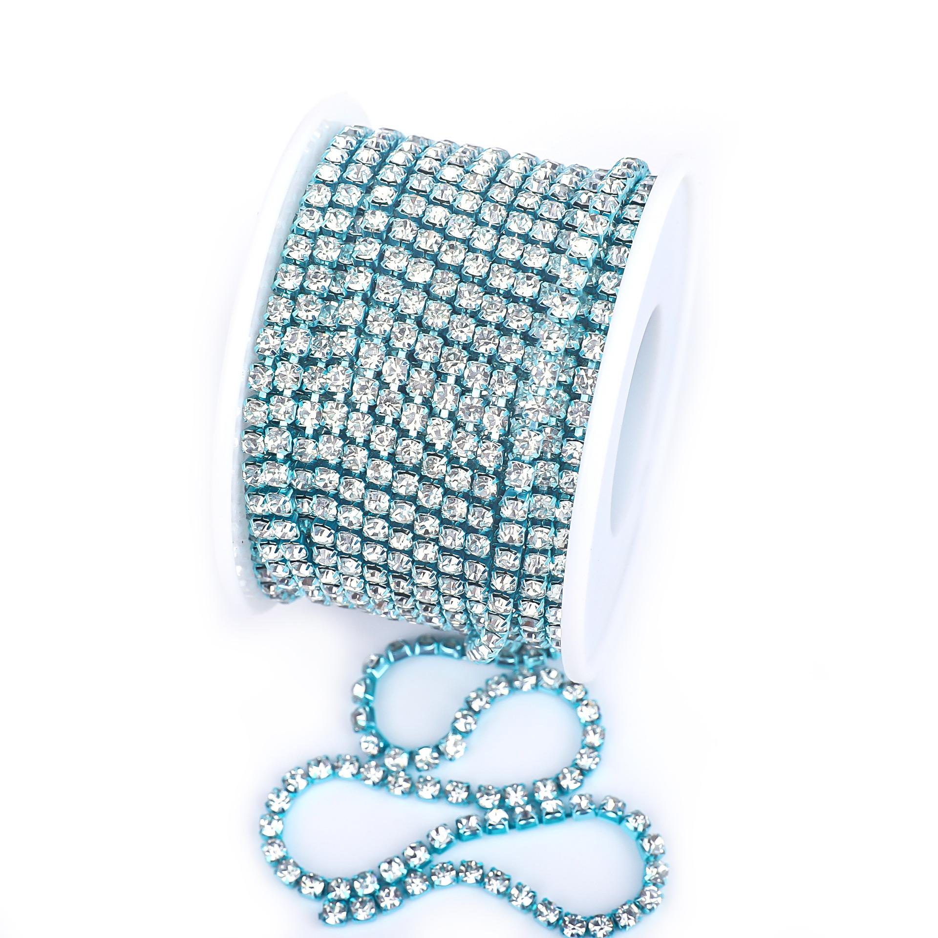 

Цепочка из пылевого когтя с белыми бриллиантами и стразами Ss4.5-Ss18, серебристо-золотая, красная, Ab, стразы, цепочка для одежды, шитье, стеклянное украшение SS6 (2mm) 5 yards