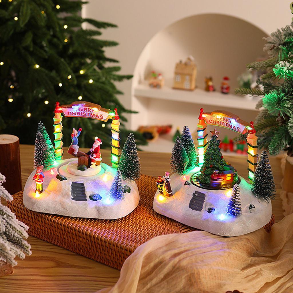 Weihnachtsmann Spieluhr Partygeschenke 19x14x15,5cm mit 8 Liedern Festival Saisonale Klassische Schreibtischdekoration Musikgeschenk für Familie Freundin