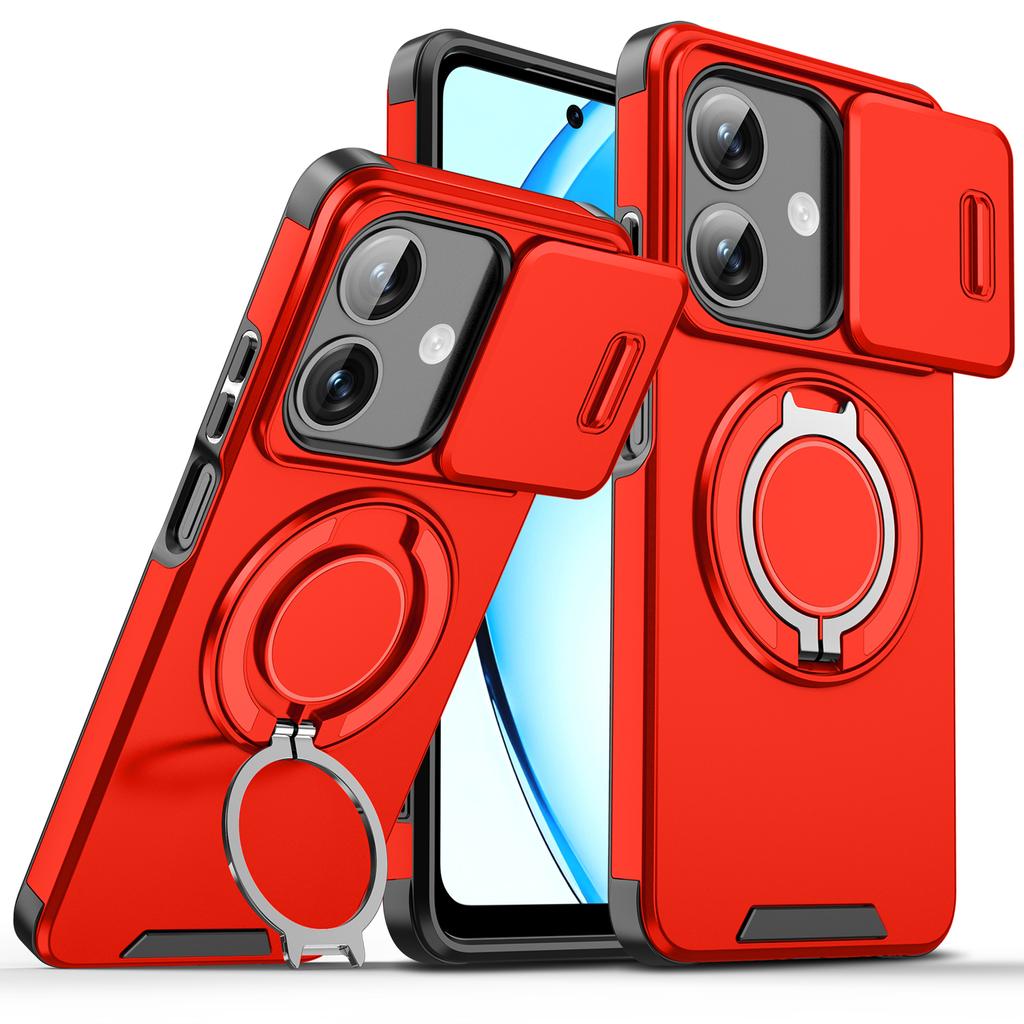 For Xiaomi Redmi K80 Ultra Case Redmi K80 Cover K80 Pro Magnetic Ring Armor Slide Camera Lens Case Magsafe Wireless Charge Cover