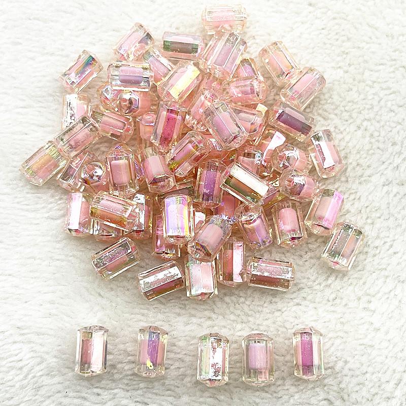 30pcs 12x7mm Matte/Transparency/AB Colour Acrylic Cylinder Beads Loose Spacer Beads for Jewelry Making DIY Bracelets Accessories