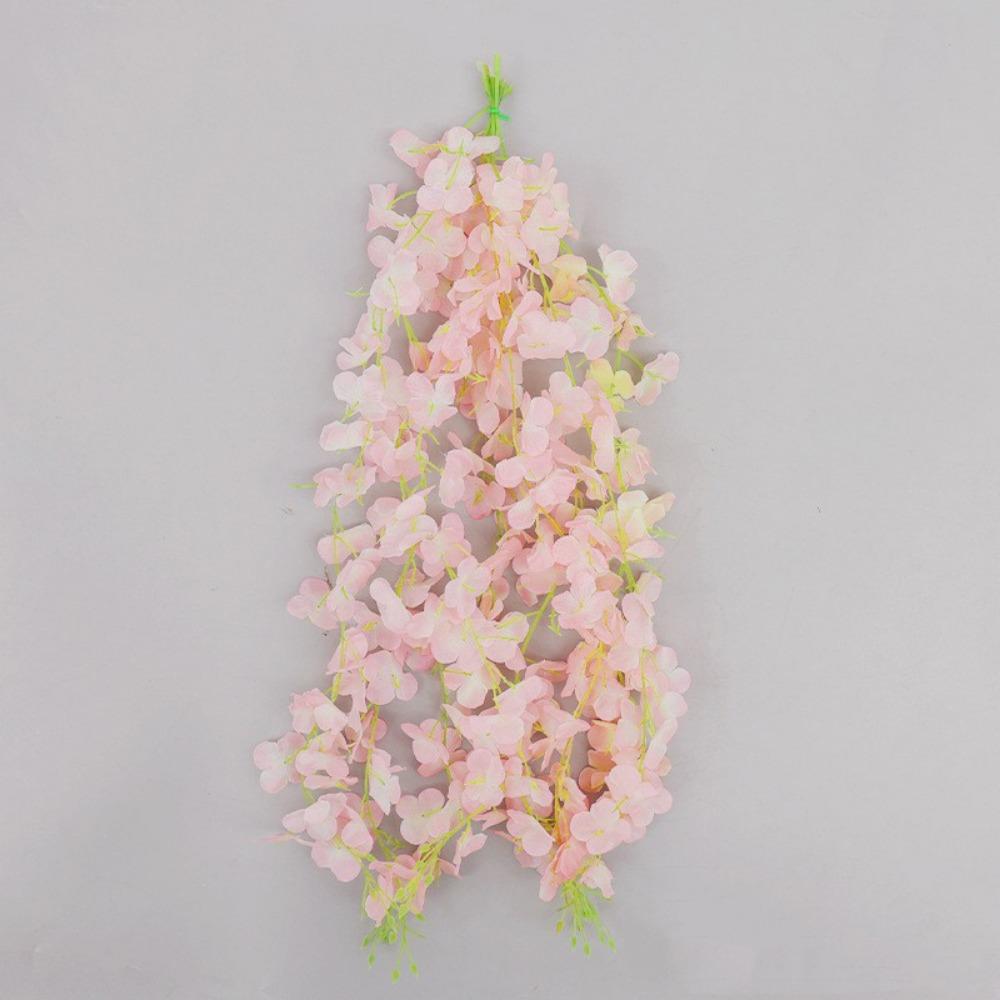 10PCS Multicolor Vine Wreath Silk Petals Flower Vine Garland Silk Flowers String  Scene Ornament