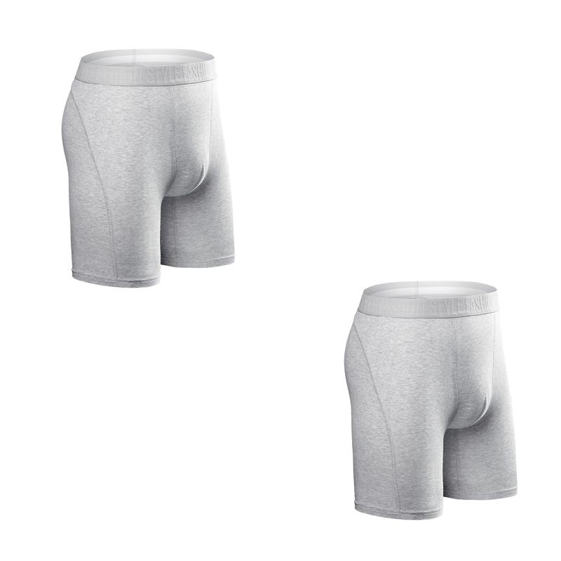 BONITOS 2ks Dlouhé pánské kalhotky Ventilate Boxerky Spodní prádlo Pro muže Spodní kalhotky Jednobarevné