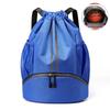 Waterproof No. 7 Basketball Bag with Shoe Compartment, Wet/Dry Separation, Drawstring Backpack for Students, Foldable Storage, Swim Bag