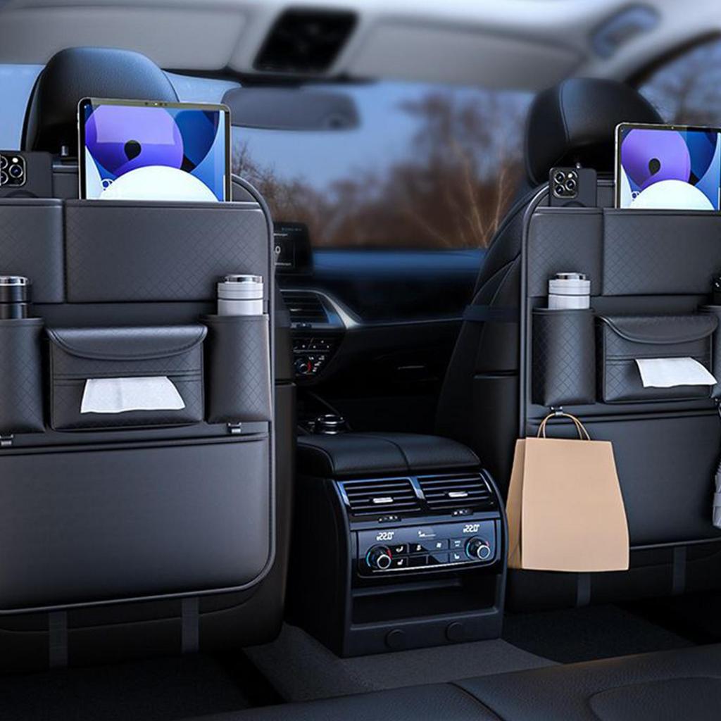 Car Backseat Organizer Large Capacity Travel Accessories Car Seat Back Protectors For Vehicles For Trailer Truck Sedan Pickup