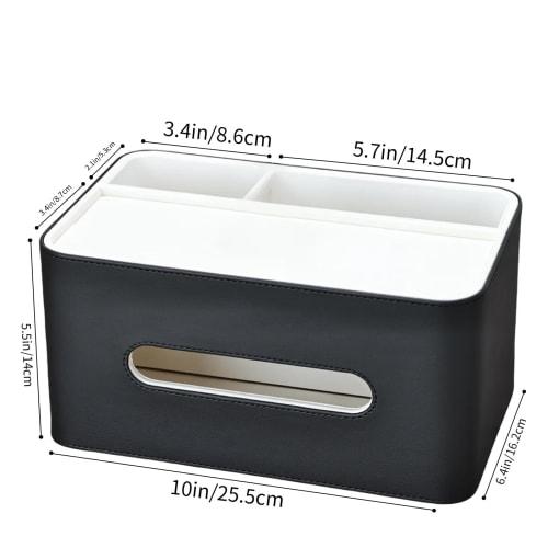 KINGFOM Tissue Box, Premium PU Leather, Desktop Storage Case, Remote Control Storage Box, Multifunctional Storage Case, Desktop Storage, Small Item St
