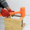 0.5-4LB Dead Blow Mallet Orange Soft Silent Rubber Unicast Hammer Install Hammer Multifunctional Wood Flooring No Elasticity