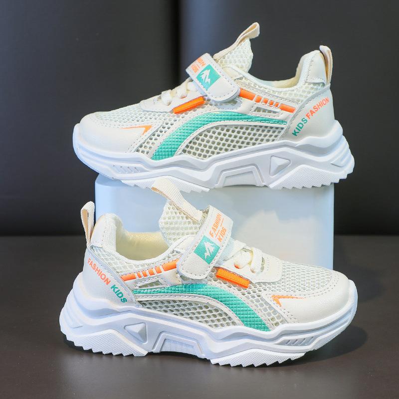 Boys Summer Net Shoes 2025 New Children's Mesh Breathable Dad Shoes Ultra-light Soft Sole Girls Sports Shoes