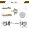 HOSOM Deadbolt Lock and Door Knob Set, Keyed Alike Exterior Door Lock Set, Entry Door Knob and Single Cylinder Deadbolt Combo for Entrance and Front