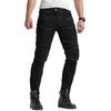 Mens Motorcycle Riding Pants JES-3 Stretchable Protective Jeans Off-Road Cycling Outdoor Use