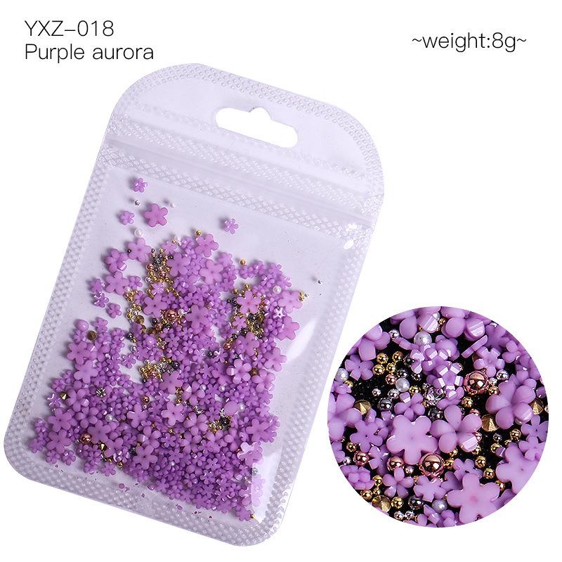 Bijuterii Nail Art Tridimensională Floare cu Cinci Petale Rășină Floare Mică Vârf de Deget Decorare Nail Art Mixt