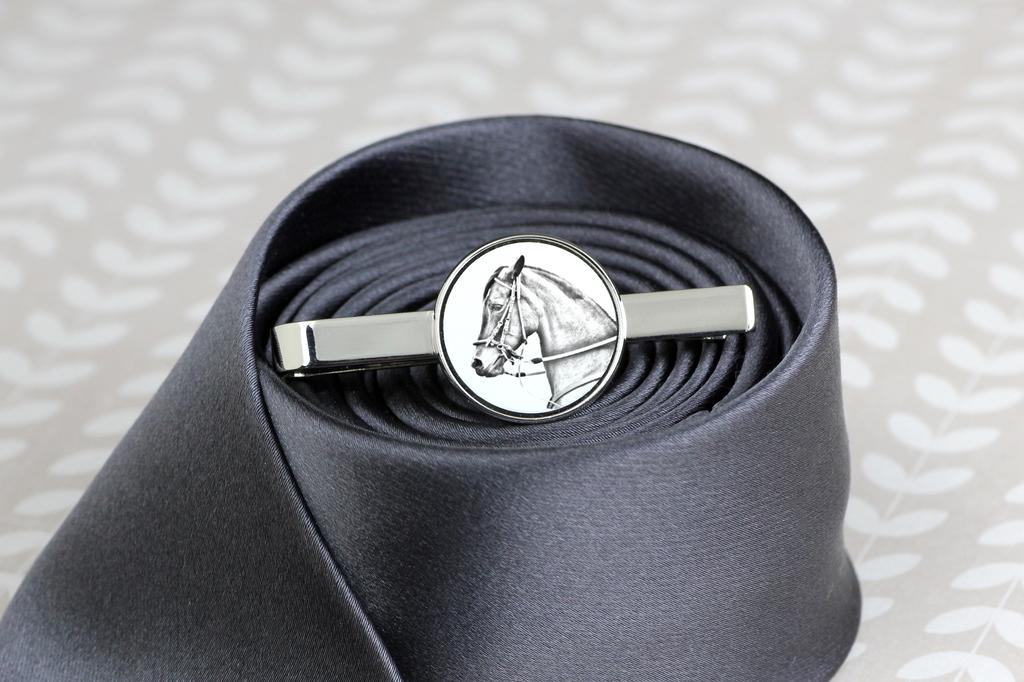 Paso Fino - tie clip with a horse, personalized tie clip, a unique gift for a man from the Art-Dog brand