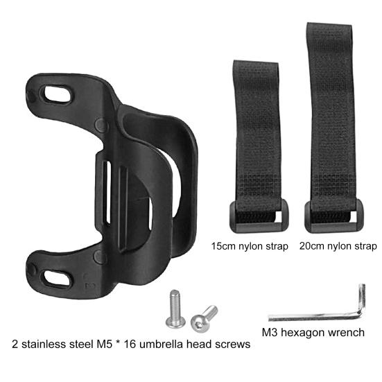 Bicycle Inflator Holder Sturdy with Screws Wrench Nylon Strap Universal Fix Pump Kettle