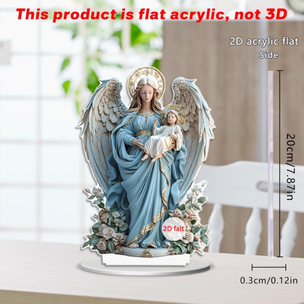 2D flaches Acrylfiguren-Ornament - dekorativer Akzent für Teeküchentheken und Wohnzimmer-Beistelltische