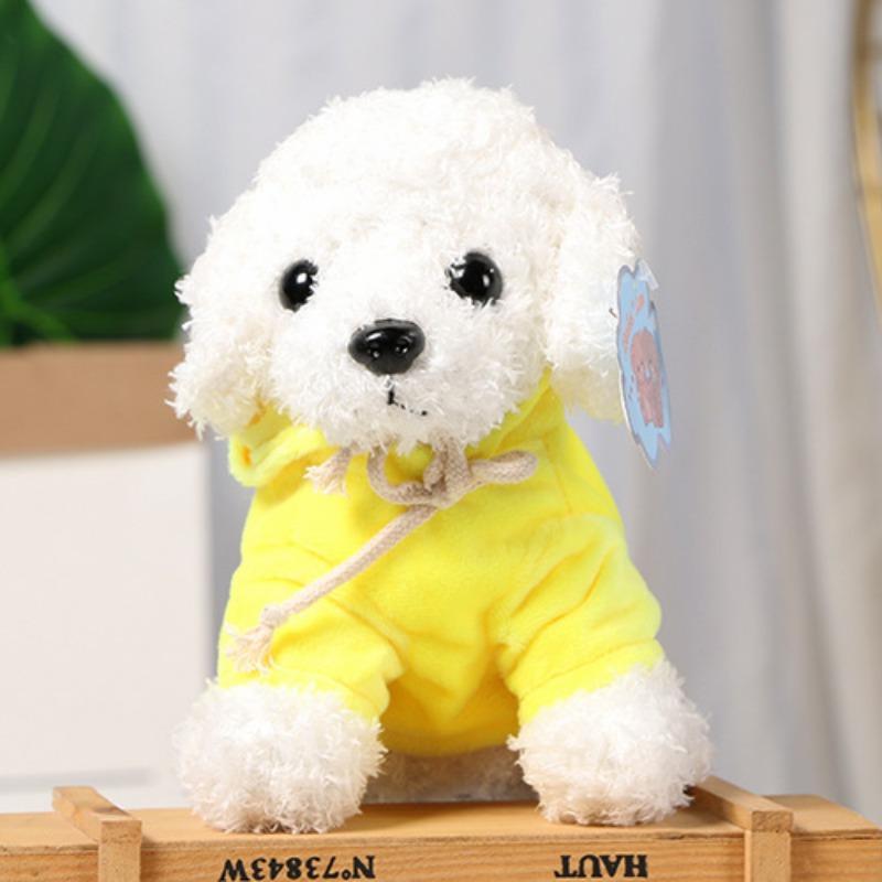Little Dog Plush Toys, Dog Dolls, Teddy Dog Dolls, Cute Little Animal Dolls On The Bed