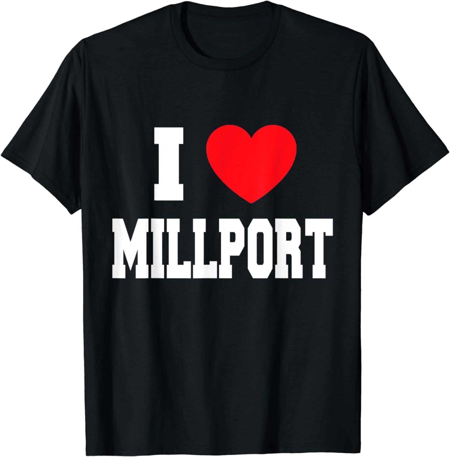 I Love Millport Men T Shirt 4XL чёрный