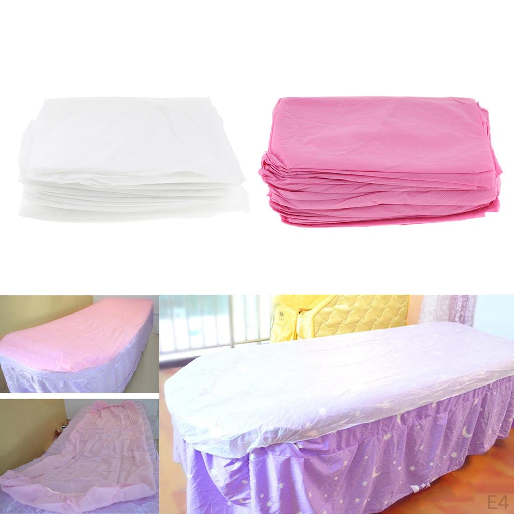 10 Pack Disposable Fitted Massage Table Covers,Salon SPA Bed 84.6", Soft and Waterproof