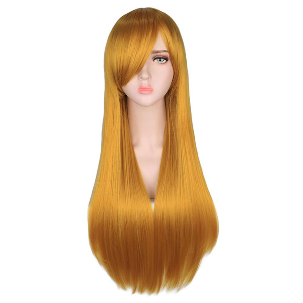 Female Colourful Cosplay Wig Heat Resistant Fiber Anime Party Wigs Long Straight Synthetic Wigs