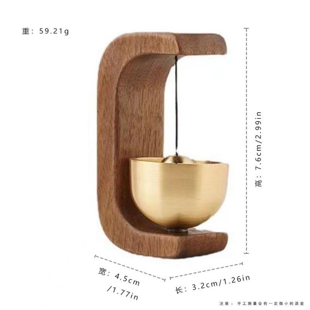 Dopamine Wind-bell Magnetic Inhalation Home Wind-bell Beech Car Into The Door To Remind The Bell Copper Bell Walnut Copper Ornam