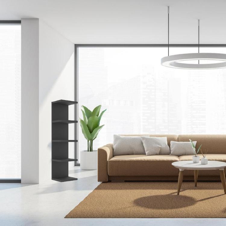 Set di mensole da parete moderne in PVC a 5 livelli, soluzione di stoccaggio flessibile per qualsiasi stile di stanza
