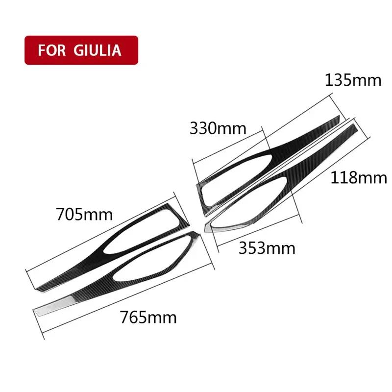 fits For Alfa Romeo Giulia Stelvio 2017-2019 Car Accessories Car interior Decoration  carbon fiber door trim panel car sticker