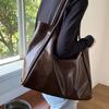 Women Tote Bag Fashi Underarm Pouch Large Capacity Soft Pu Leather Shoulder Bag Retro Crossbody Bag Casual Portable BucketBags
