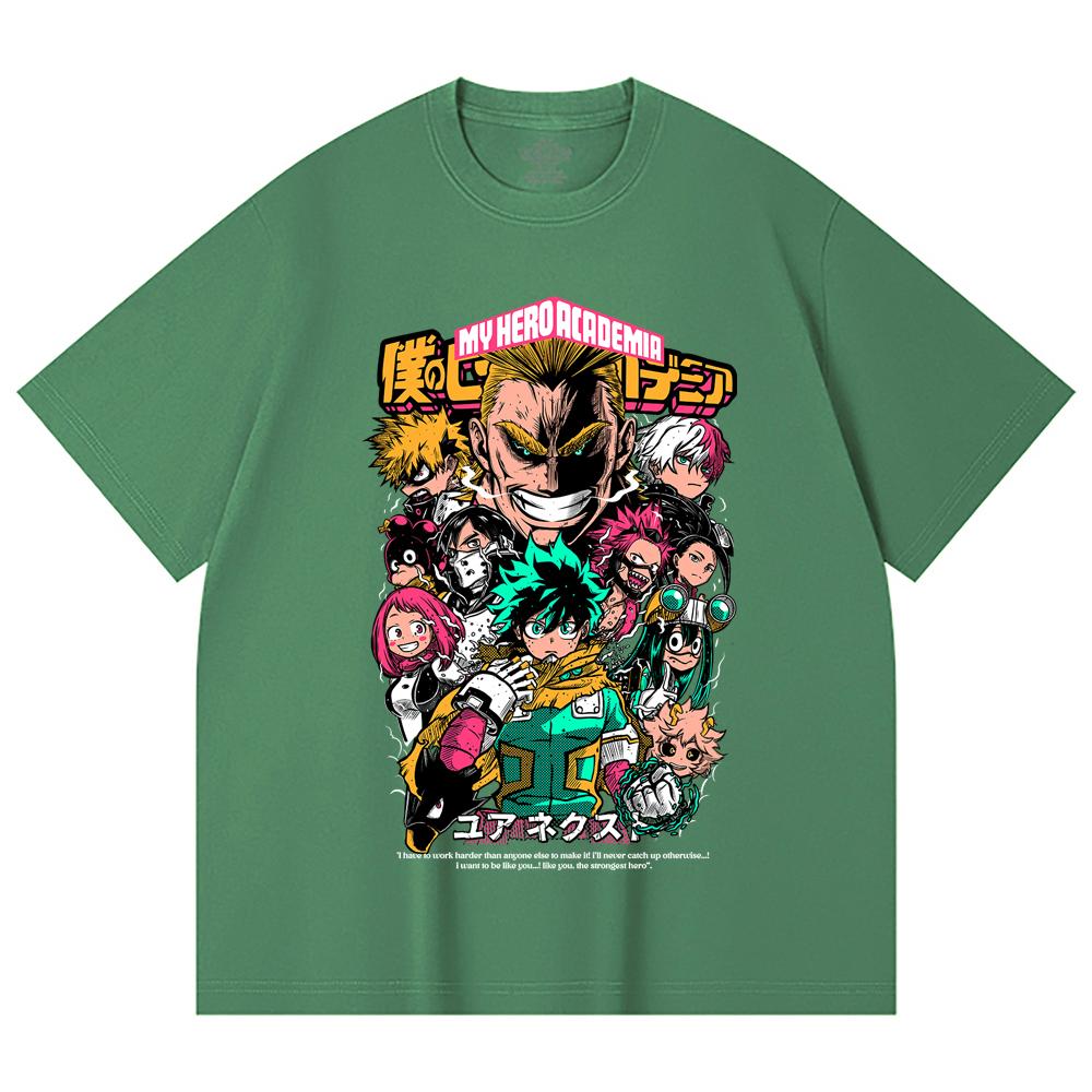 230 Gsm 100% Katoen My Hero Academia V6 Print Unisex Zwaar Katoen T-shirt