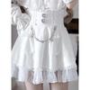 Cute Lace Bow Lolita Shirts Women Japanese Y2K Puff Long Sleeve Slim Fit Blouse Subcultural Matching Clothing