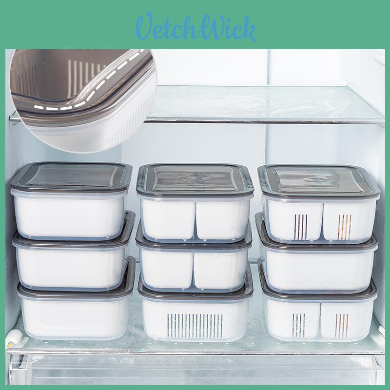 Plastic Food Storage Container With Multiple Compartments For Fresh Vegetables And Meats