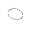 Elegant Women's Bamboo-Style Bracelet: White Mother-of-Pearl & Titanium Steel