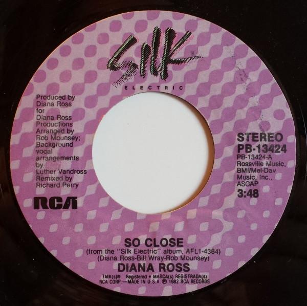 

7inch Record DIANA ROSS - So Close PB13424 RCA 1983 US Rock Used