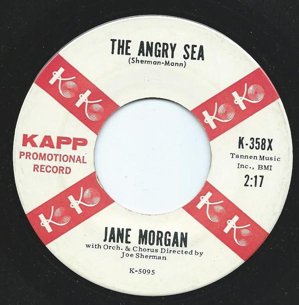 

7inch Record JANE MORGAN - Somebody / The Angry Sea K358XPROMO Kapp Records 1961 US Folk Used