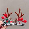 2Pcs/set Christmas Hair Clips For Girls Women Kawaii Christmas Elk Ear Hairpins Xmas Party Barrette Hair Accessories Headwear