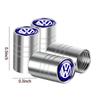 LMN1 Emblems 4Pcs Car Metal Wheel Tire Valve Stem Caps Rims Accessories For VW Caddy Beetle Touareg Tiguan Touran R Golf R