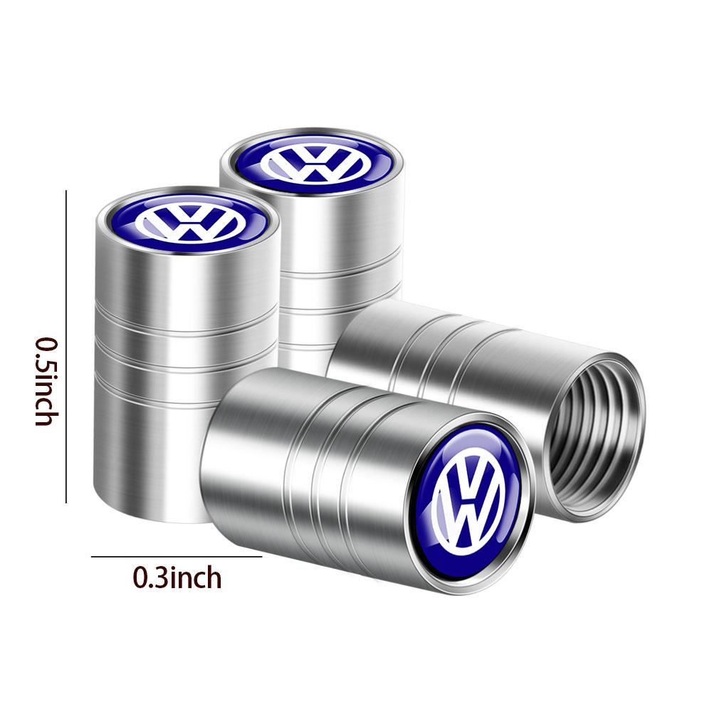 4PCS 3D Metal Car Wheel Tires Valve Caps Tyre Dust Cover For Volkswagen Polo Sharan Golf Scirocco Touran Touareg VW GIT Tcross BA5