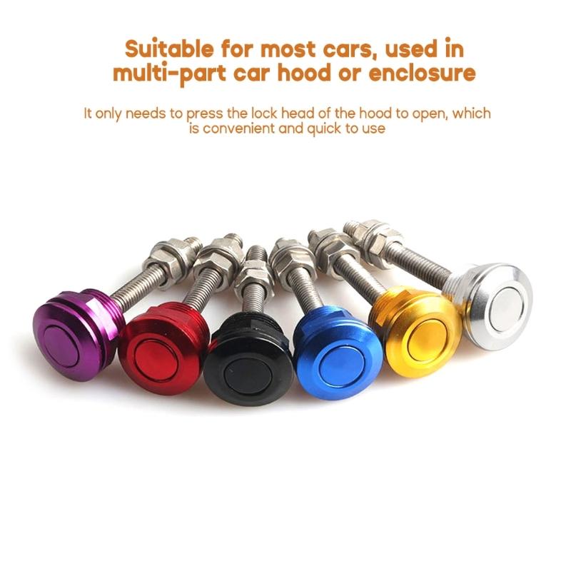 22mm Quick Release Lock Latch Bumper License Plate Lock Clip Push Button Bonnet Aluminum-alloy Universal Push Button