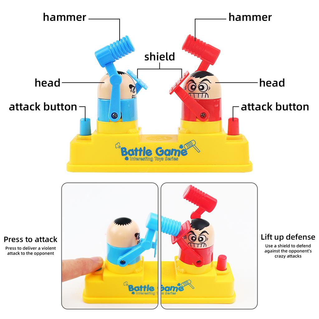 Red and Blue Attack and Defense Battle Toys, Two Person Fight Against Small People, Parent-child Interaction Toys