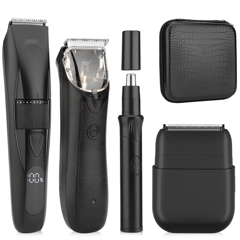 4 IN 1 Men " s Electric Shaver Set Hair Clipper Body Hair Remover Nose Hair Trimmer Grooming Tools