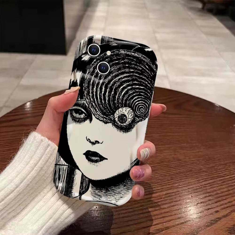 Junji Ito skrekk Hete tegneserier Tomie Telefondeksel For iPhone 16 15 14 13 12 11 Pro Max XS X XR 7 8 SE Støtsikkert Mykt Deksel