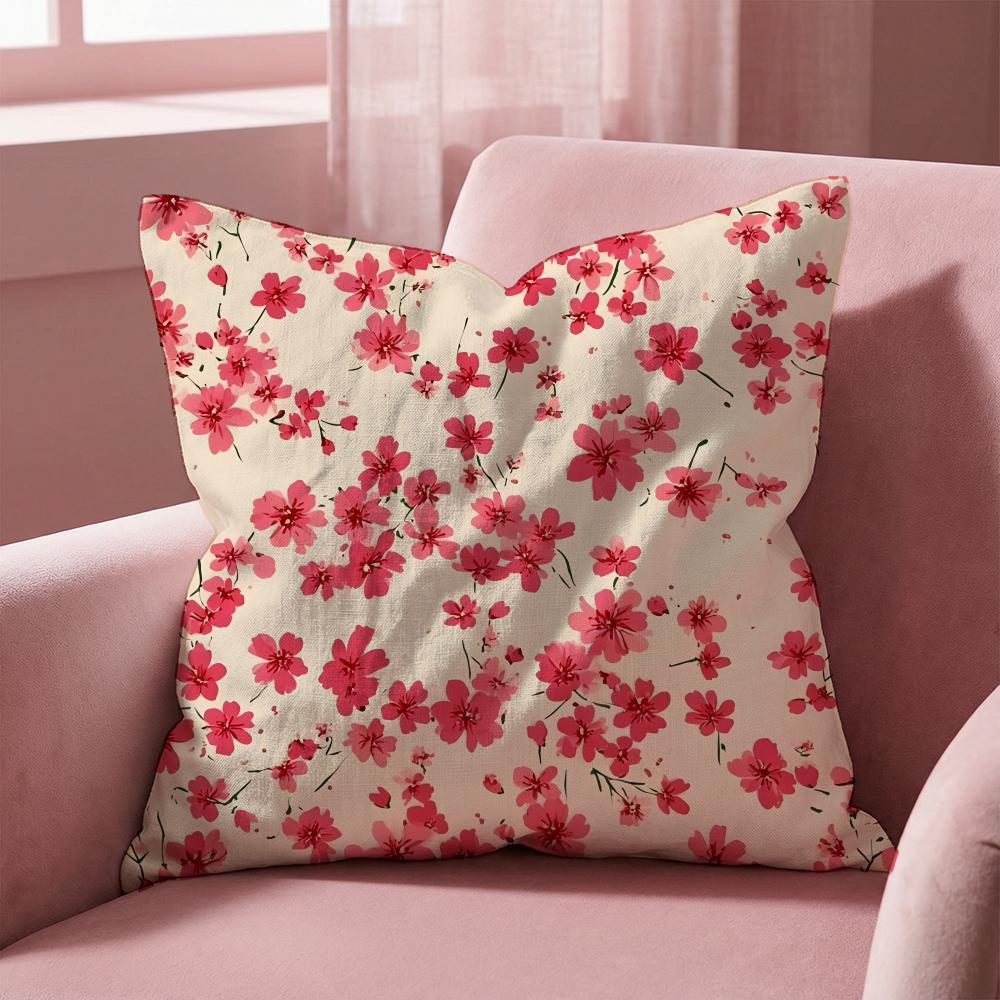 Flowers and Plants Cushion Cover MultiScene Pillow Cover for Home Car Reversible Soft Durable for Daily Use