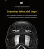 Retro Carbon Fiber Full Face Motorcycle Helmet with Fiberglass Shell for Cruiser, Scooter, Moped Riding