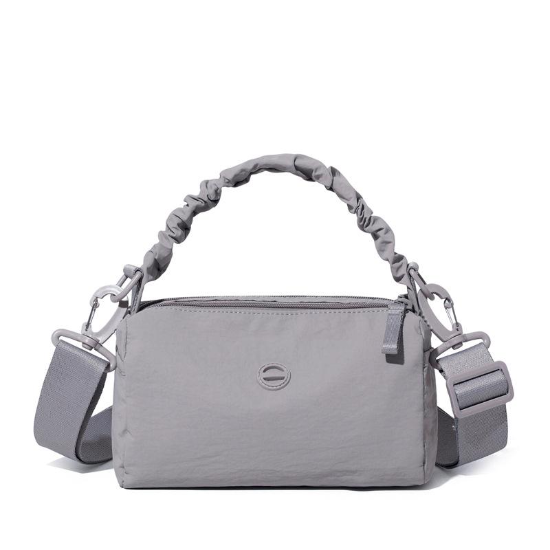 Summer Versatile Shoulder Bag Solid Color Simple and Lightweight Cross-span Bag Daily Commuter Handheld Small Square Bag Men and Women