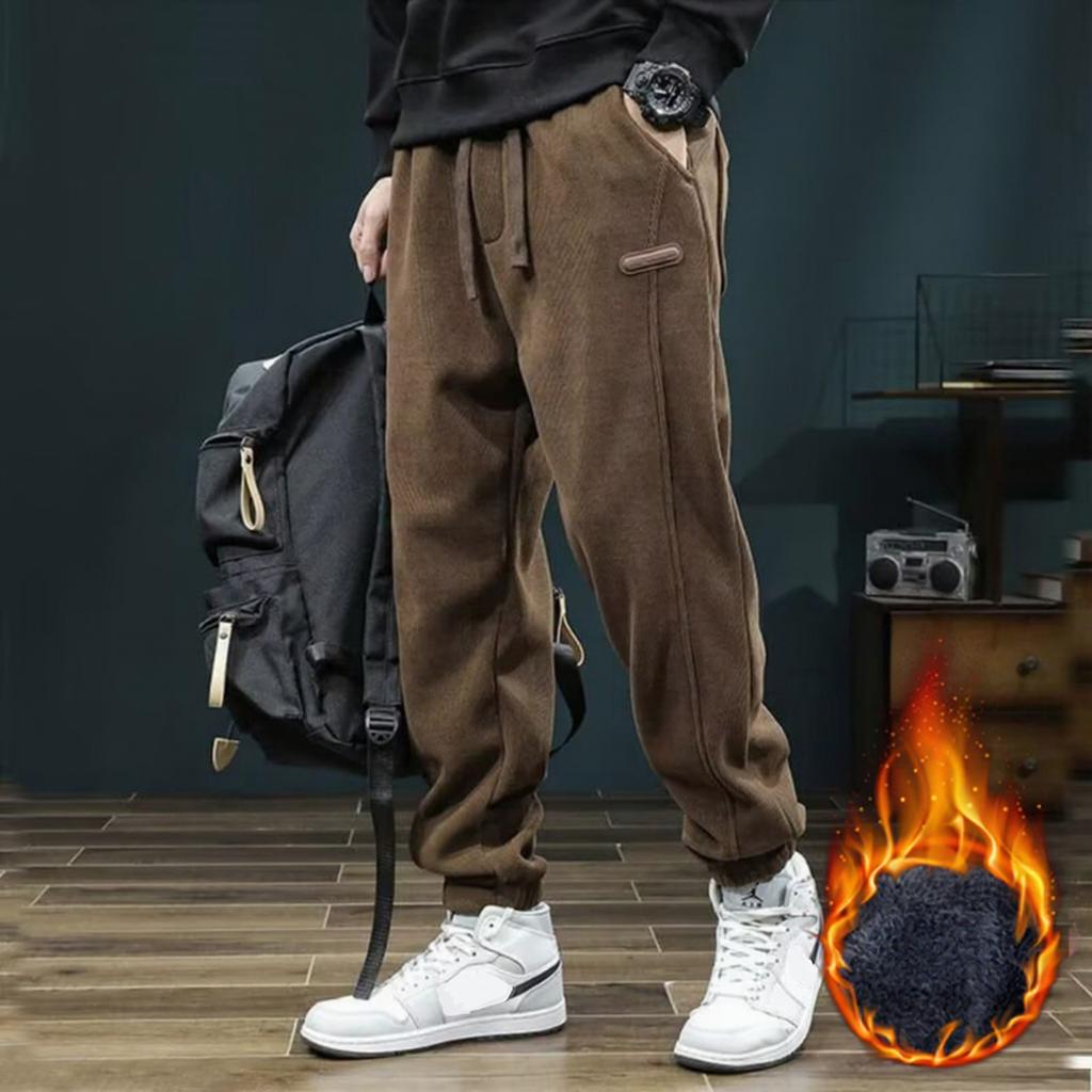 Men's Baggy Sweatpants Casual Straight Leg Pants Drawstring Loose Trousers With Pockets
