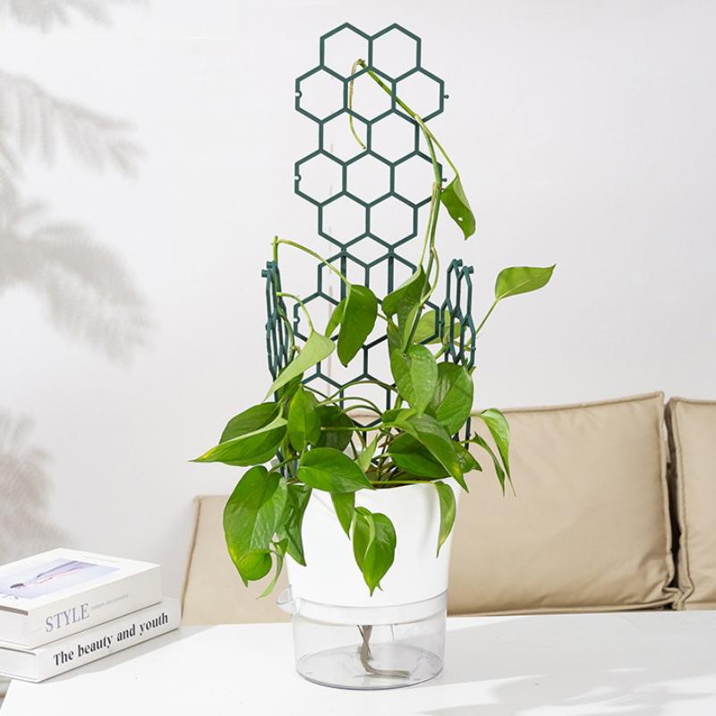 1 5Pcs Honeycomb Plant Support Trellis Plastic For Potted Climbing Vines Perfect For Home And Office Tabletop Decor