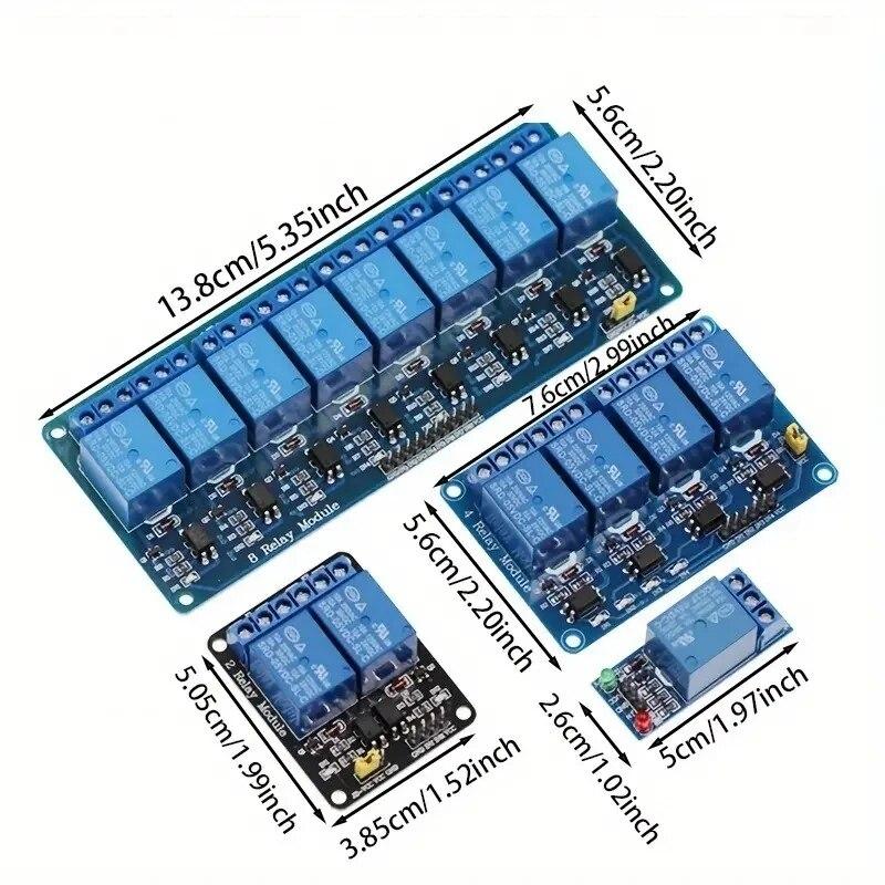 2pc 1/2/4/8 Channel 5v Relay Module With Optocoupler Relay Output 1 2 4 6 Relay Module 8 Channels Low Level Trigger Output XWay