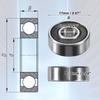 Motoforti 5 Pezzi 606-2RS 6x17x6mm Doppia Tenuta in Gomma Cuscinetti a Sfera Singola Fila a Gola Profonda Tono Argento