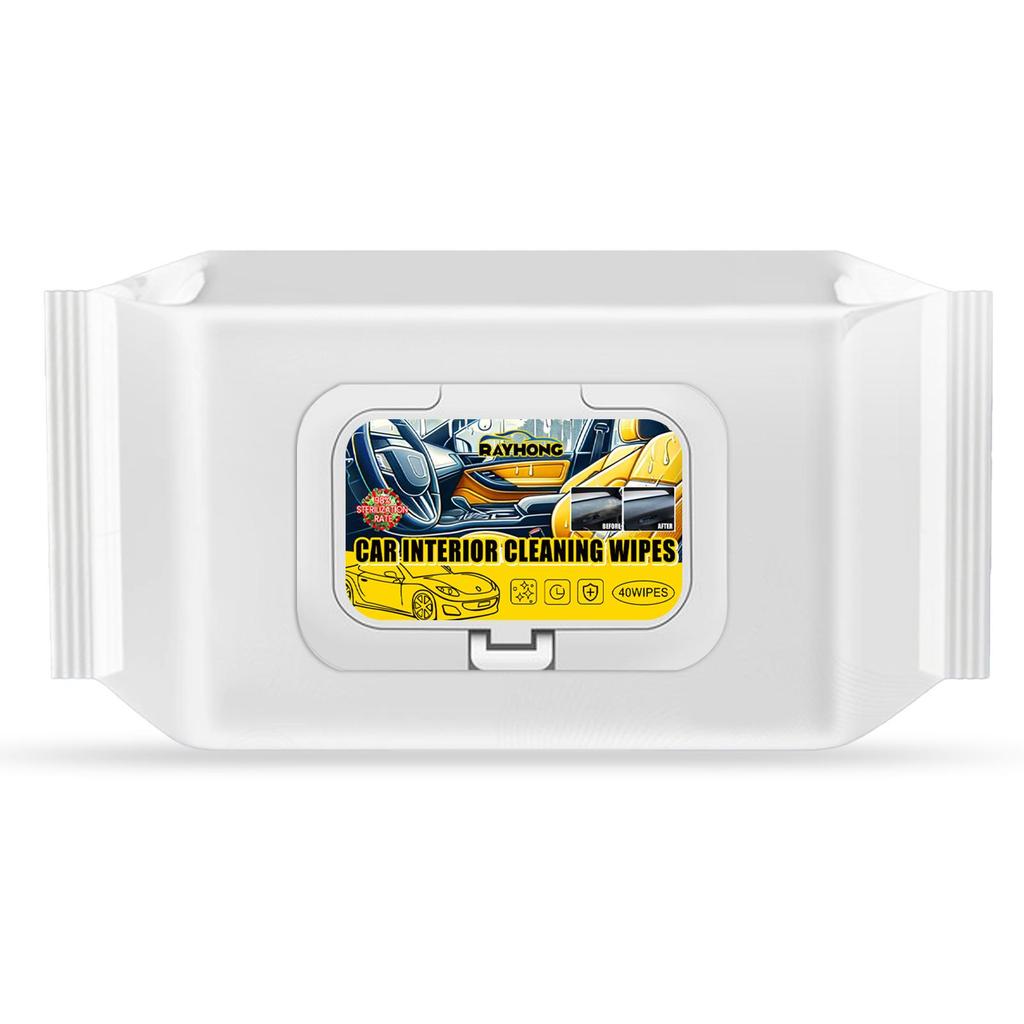 Rayhong Čisticí ubrousky na interiéry Auto Rychlé odstranění skvrn Renovace Snížení praskání Přenosné multifunkční čisticí ubrousky